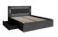 Doppelbett / Gästebett mit Bettschublade Elafonisos 05, inklusive LED-Beleuchtung, Farbe: Eiche Wellington, Liegefläche: 180 x 200 cm