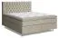 Boxspringbett MINDORO, Box: Bonellfederkern, Matratze: Taschenfederkern, Top Matress: Schaumstoff -  Abmessung: 105 x 200 cm - Farbe: Beige