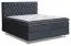Boxspringbett MINDORO, Box: Bonellfederkern, Matratze: Taschenfederkern, Top Matress: Schaumstoff - Abmessung: 105 x 200 cm - Farbe: Grau