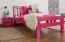 Kinderbett / Jugendbett "Easy Premium Line" K8, Buche Vollholz massiv rosa lackiert - Liegefläche: 90 x 190 cm