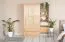 Kleiderschrank Holz natur 010 - Abmessung 190 x 90 x 60 cm (H x B x T)
