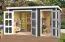 Gartenhaus G264 Carbongrau - 28 mm Blockbohlenhaus, Grundfläche: 8,78 m², Pultdach