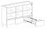 Zweifarbige Kommode Fricourt 07, Beige / Eiche hell, 105 x 150 x 40 cm, mit 6 Fächern und 3 Schubladen, ABS-Kanten, einfache und rasche Montage