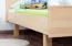 Bettrahmen für Kinder / Kinderbett 90 x 200 cm | Massivholz: Buche | Natur Lackiert Abbildung