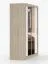 Schiebetürenschrank / Kleiderschrank | Spiegel | 200 x 150 x 61 cm | Weiß / Sonoma Eiche | Bucegi  02 | 2 Türen | 6 Fächer | Griffe: Aluminium