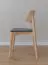 Schlichter Stuhl mit gepolsterter Sitzfläche & Lehne Doustre 07, aus massiven Buchenholz, Farbe: Grau, Maße: 80 x 46 x 43 cm, widerstandsfähig