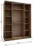 Kleiderschrank / Schiebetürenschrank | 2 Schiebetüren | 11 Fächer |245 x 200 x 64 cm | 10 Einlegeböden | 2 Kleiderstangen | Farbe: Kaschmir | Soft-Close