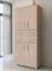 Schrank Garut 32, Farbe: Sonoma Eiche - Abmessungen: 194 x 80 x 40 cm (H x B x T)
