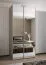 Kleiderschrank / Schiebetürenschrank | 2 Schiebetüren | 245,5 x 100 x 64 cm | 2 Kleiderstangen | Farbe: Kaschmir | 6 Einlegeböden | 6 Fächer