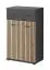 Moderne Garderobe Ringerike 06, Farbe: Anthrazit / Eiche Artisan - Abmessungen: 203 x 180 x 32 cm (H x B x T), mit Sitzkissen
