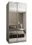 Kleiderschrank / Schiebetürenschrank | 2 Schiebetüren | 245,5 x 100 x 64 cm | 2 Kleiderstangen | Farbe: Kaschmir | 6 Einlegeböden | 6 Fächer