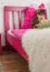 Kinderbett / Jugendbett "Easy Premium Line" K8, Buche Vollholz massiv rosa lackiert - Liegefläche: 90 x 190 cm