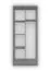 Kleiderschrank / Drehtürenschrank | Smolikas 73 | Weiß | 2 Türen | 192 x 80 x 50 cm | 1 Kleiderstange | weiße Holzgriffe | 5 Fächer | viel Platz