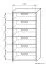 Schuhschrank Pamanukan 10, Farbe: Erle - Abmessungen: 120 x 60 x 38 cm (H x B x T)