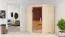 Sauna "Eetu" SET mit Klarglastür & Ofen externe Steuerung easy 9 KW - 151 x 151 x 198 cm (B x T x H)