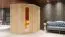 Sauna "Ole"  mit Energiespartür - Farbe: Natur - 151 x 196 x 198 cm (B x T x H)