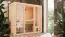 Sauna "Vali 2" SET - Farbe: Natur, Ofen 3,6 kW - 216 x 122 x 198 cm (B x T x H)