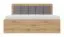 Modernes Doppelbett Hannut 33, Farbe: Eiche Artisan / Grau - Liegefläche: 160 x 200 cm (B x L)