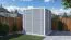 Flachdach-Gartenschuppen, in Hellgrau, Elementgartenhaus, Gartenschrank, Nutzfläche: 4,20 m², Doppeltür aus Massivholz