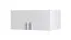 Aufsatz für Drehtürenschrank / Kleiderschrank Messini 02 / 03, Farbe: Weiß / Weiß Hochglanz - Abmessungen: 40 x 92 x 54 cm (H x B x T)
