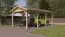 Einzelcarport TA 13 | Fichten- und Kiefernholz | Grundfläche 19,61 m² | Satteldach | Sockelmaße 328 x 598 cm | witterungsbeständig