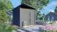 Gartenhaus 2,97 x 2,34 Meter (inkl. Dach) | Anthrazit | Pultdach Abbildung