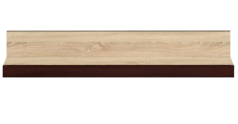 Hängeregal / Wandregal Nogales 24, Farbe: Sonoma Eiche hell / dunkel - Abmessungen: 22 x 138 x 20 cm (H x B x T)