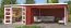 Gartenhaus G270 Schwedenrot - 28 mm Blockbohlenhaus, Grundfläche: 22,85 m², Pultdach