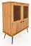 Vitrine Rolleston 21 Kernbuche massiv geölt - Abmessungen: 117 x 97 x 46 cm (H x B x T)