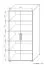 Drehtürenschrank / Kleiderschrank Curug 13, Farbe: Nuss / Ulme - Abmessungen: 188 x 90 x 34 cm (H x B x T)