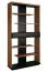Regal - 102 cm breit, teilmassiv, Farbe: Walnuss / Schwarz