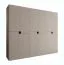 Drehtürenschrank / Kleiderschrank | Kaschmir | 12 Drehtüren | 9 Fächer | 3 Kleiderstangen | 240 x 52 x 203 cm | hochwertig Verarbeitet | grifflose Türen | Soft-Close Funktion