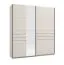 Schiebetürenschrank | Farbe: Kaschmir | 1 Spiegeltür | Maße: 195 x 61 x 217,5 cm | 2 Kleiderstangen | Kleiderschrank | 2 Fächer | ABS-Kanten
