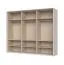 Kleiderschrank mit sechs Türen und LED-Rahmen Neiafu 74, Farbe: Kaschmir, verstellbare Füße, drei Kleiderstangen, Maße: 226 x 277 x 60 cm, neun Einlegeböden