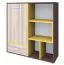 Kommode Kerema 13, Farbe: Nuss / Ulme / Gelb - Abmessungen: 120 x 110 x 41 cm (H x B x T)