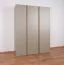 Moderner Kleiderschrank Fricourt 01, Mintgrün / Eiche dunkel, 195 x 145 x 50 cm, mit 9 Fächern und 2 Kleiderstangen, ABS-Kanten, robust und langlebig