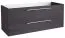 Waschtischunterschrank Rajkot 69, Farbe: Eiche Schwarz – 50 x 119 x 45 cm (H x B x T)