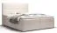 Doppelbett mit weichen Veloursstoff Pirin 41, Farbe: Beige - Liegefläche: 180 x 200 cm (B x L)