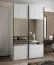 Kleiderschrank / Schiebetürenschrank | 245,5 x 160 x 64 cm | 11 Fächer | Farbe: Weiß | Soft-Close-Funktion | Spiegel | 2 Schiebetüren | 2 Kleiderstangen