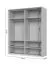 Kleiderschrank mit vier Glastüren Neiafu 39, inkl. Innenbeleuchtung, zwei Schubladen, Farbe: Kaschmir, Soft-Close-Funktion, Maße: 226 x 187 x 60 cm