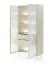 Vitrinenschrank mit zwei Glastüren Chaabane 01 | Farbe: Kaschmir | inkl. LED-Beleuchtung | Beine & Griffe: Metall | Maße: 194,5 x 91,5 x 39 cm | ABS-Kanten