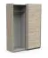 Kleiderschrank mit zwei Schiebetüren Liganga 03, Farbe: Eiche Sonoma, Melaminbeschichtet, Maße: 203 x 148 x 60 cm, zwei Kleiderstangen, zwei Fächer