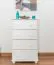 Kommode Kiefer massiv Vollholz weiß lackiert Junco 145 - Abmessung 100 x 60 x 42 cm