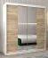 180 cm breiter Kleiderschrank mit 2 Türen | 10 Fächer | Farbe: Sonoma Eiche / Weiß Abbildung