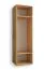 Neutraler Schrank Tödi 02, Farbe: Eiche - Abmessungen: 184 x 50 x 42 cm (H x B x T), mit zwei Fächern und eine Kleiderstange