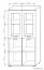 Vitrine Cikupa 41, Farbe: Nuss / Ulme - Abmessungen: 190 x 90 x 40 cm (H x B x T)