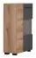 Kommode Colmenar 01, Farbe: Eiche / Grau - Abmessungen: 103 x 65 x 32 cm (H x B x T)