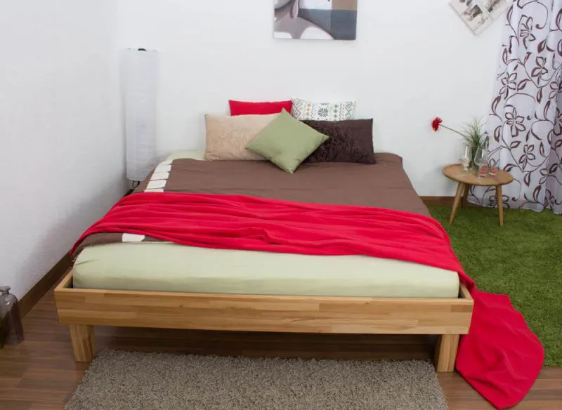 Eiche Bettgestell 160 x 200 cm geölt Abbildung