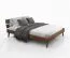 Doppelbett / Gästebett Engordany 09 | Buche Vollholz massiv | lackiert | Liegefläche: 160 x 200 cm | Farbe: Walnuss | mit stabiler Kopfstütze | lange Lebensdauer