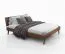 Doppelbett / Gästebett Engordany 10 | Buche Vollholz massiv | lackiert | Liegefläche: 160 x 200 cm | Farbe: Walnuss | mit stabiler Kopfstütze | zeitloses Design